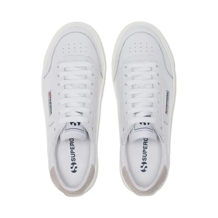 Women Sneakers Unisex 3843 COURT Low Cut WHITEVIOLET HUSHEDFAVORIO Superga Low Cut