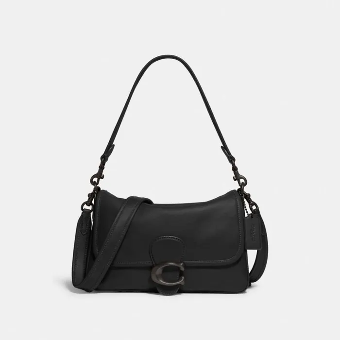 Women Soft Tabby Shoulder Bag Pewterblack Coach Shoulder Bags and Hobos