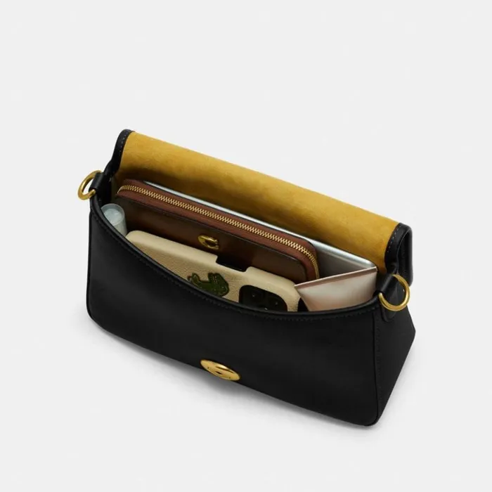 Women Soft Tabby Shoulder Bag Pewterblack Coach Shoulder Bags and Hobos