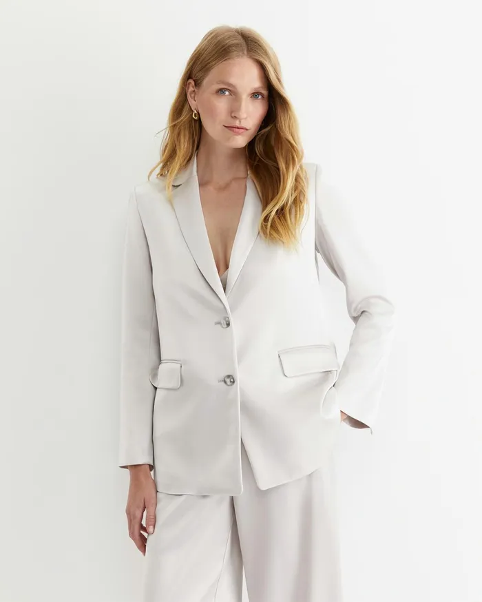 Women Sportscraft Blazers Harlow Sateen Blazer Pearl