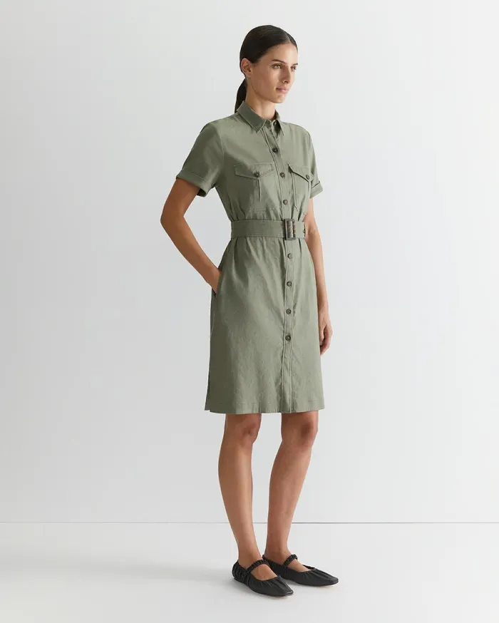 Women Sportscraft Dresses Rosa Belted Shirt Dress Khaki