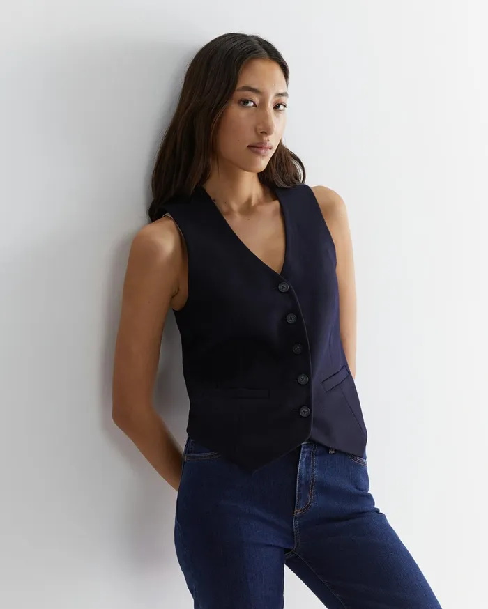 Women Sportscraft Jackets and Vests Frankie Twill Vest Navy
