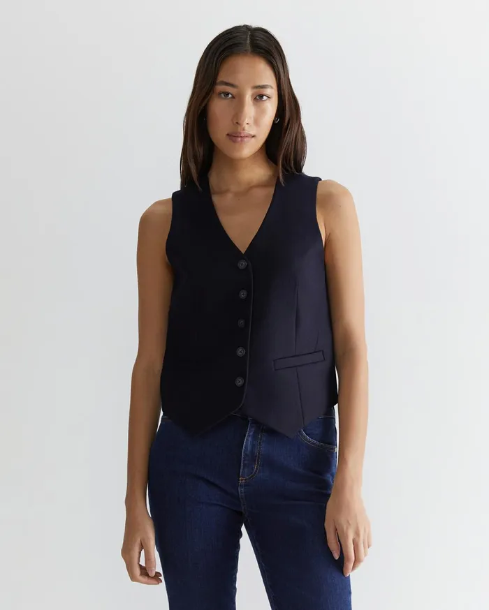 Women Sportscraft Jackets and Vests Frankie Twill Vest Navy