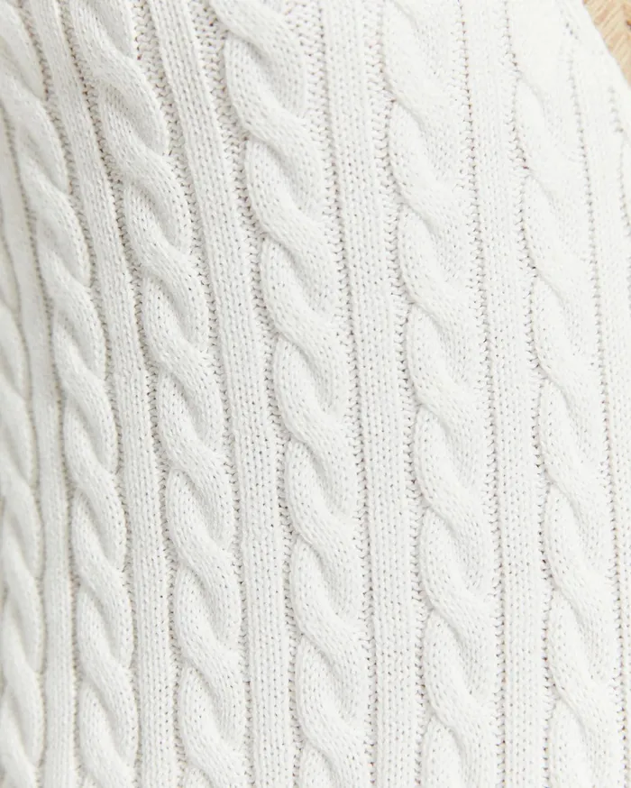 Women Sportscraft Knits and Cardigans Elka Varsity Cable Sweater Winter White