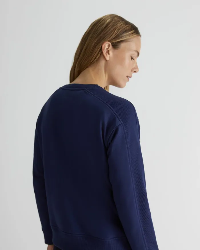 Women Sportscraft Knits and Cardigans SC Crew Logo Sweat Navy