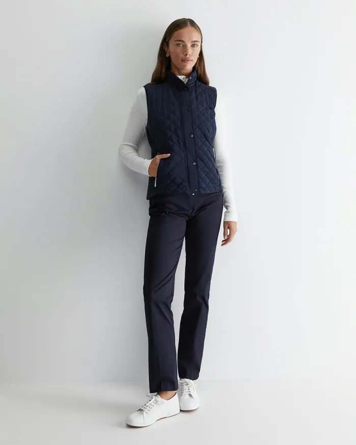 Women Sportscraft Knits and Cardigans Vera Quilted Vest Navy