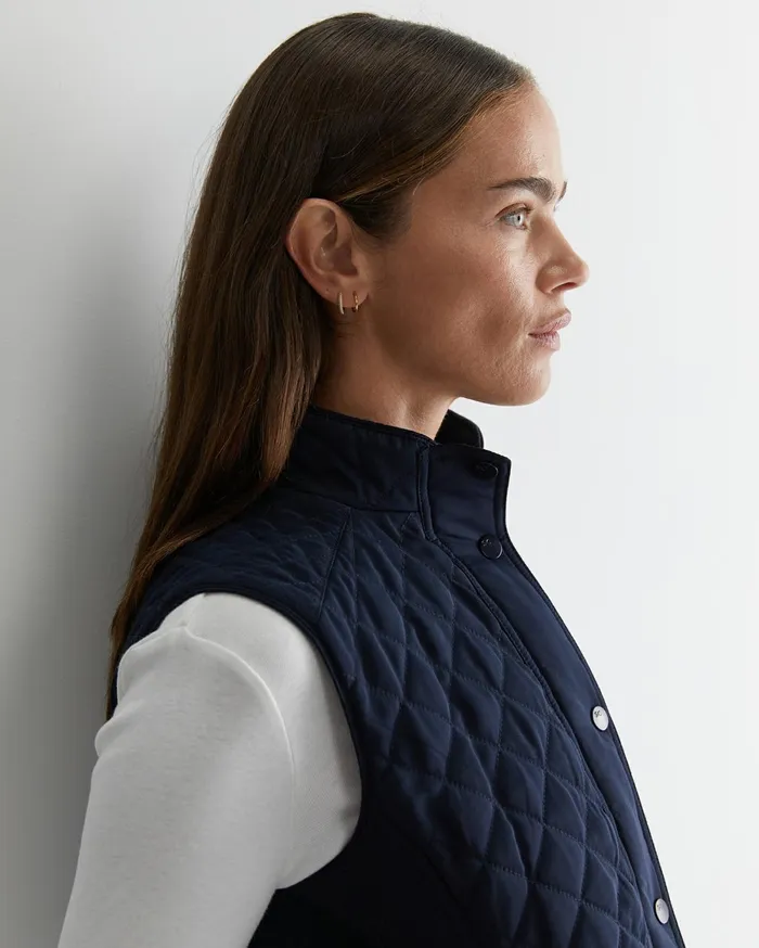 Women Sportscraft Knits and Cardigans Vera Quilted Vest Navy