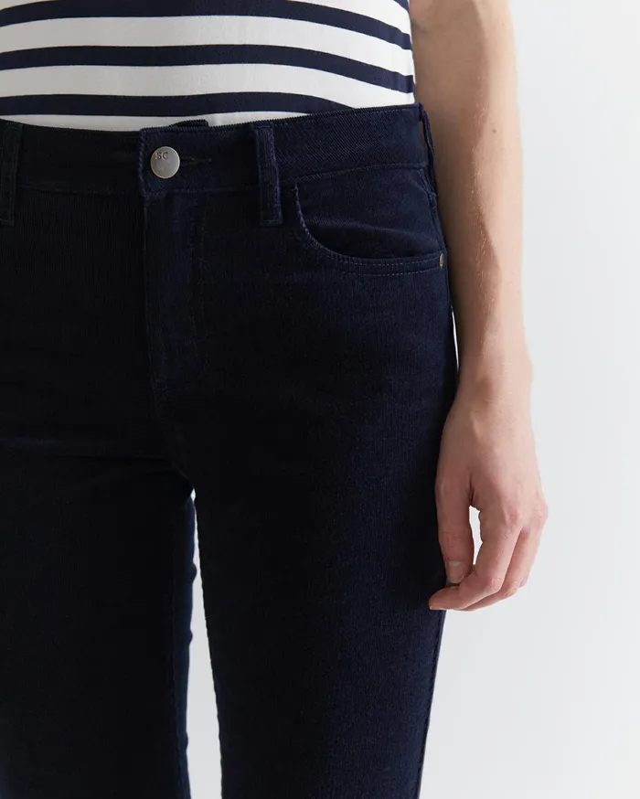 Women Sportscraft Pants Cleo Cord Jean Navy