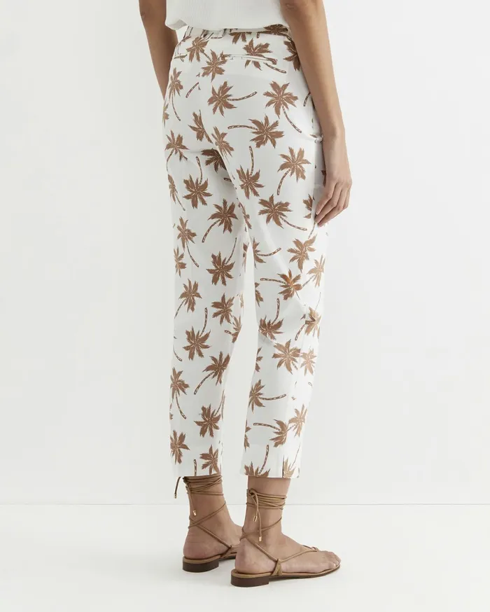 Women Sportscraft Pants Palm Venus Capri Tanwhite