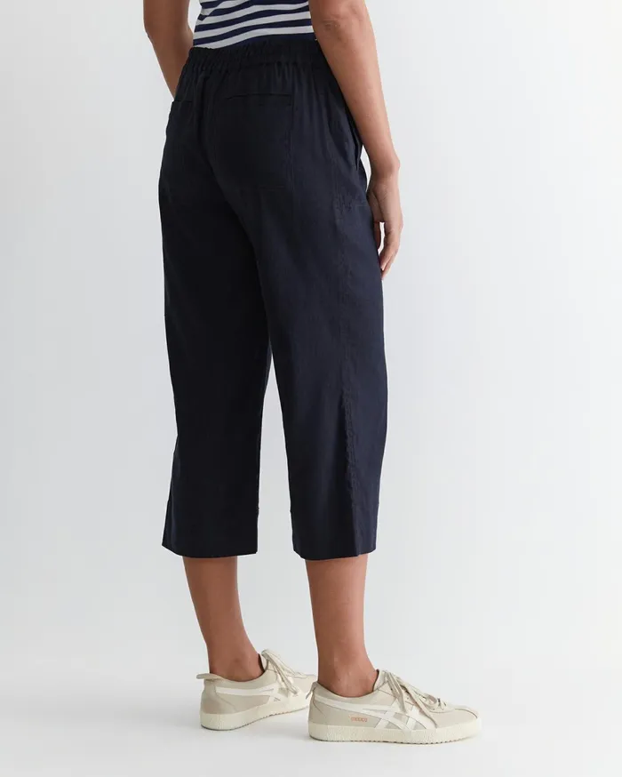 Women Sportscraft Pants Rosa Crop Linen Pant Classic Navy
