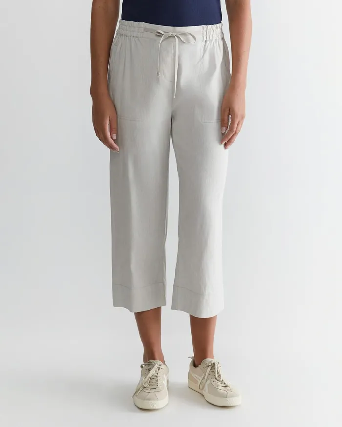 Women Sportscraft Pants Rosa Crop Linen Pant Natural