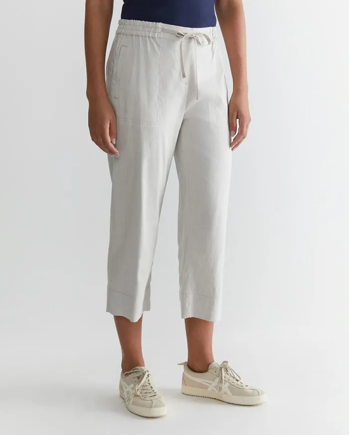 Women Sportscraft Pants Rosa Crop Linen Pant Natural