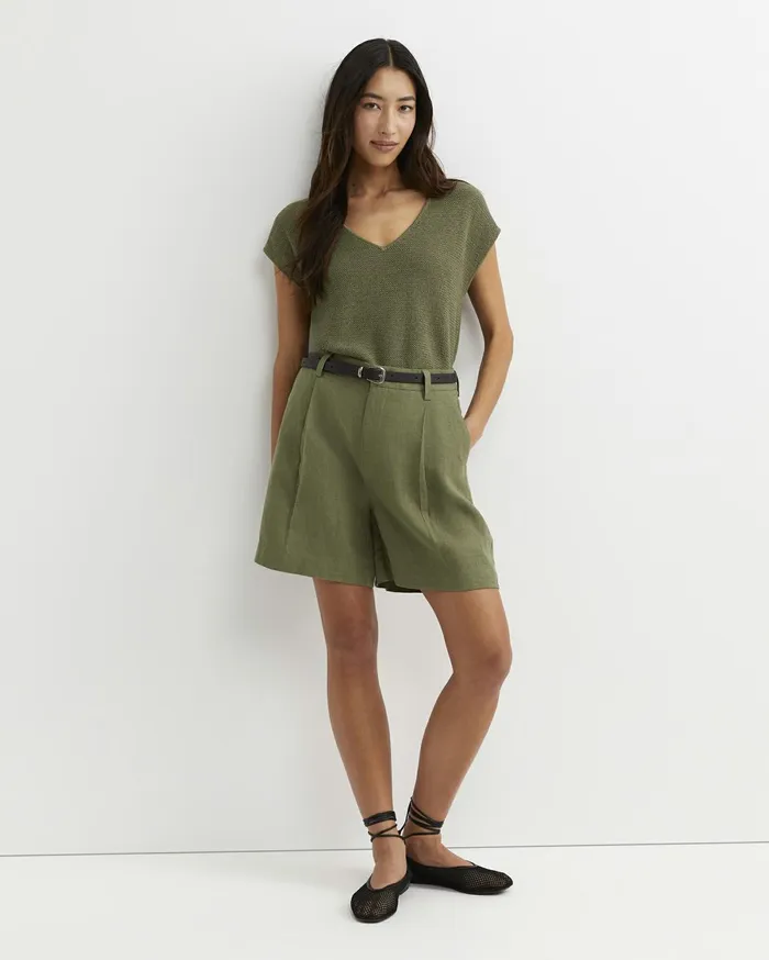 Women Sportscraft Shorts Lilou Linen Short Khaki