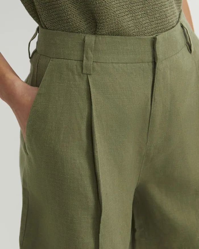 Women Sportscraft Shorts Lilou Linen Short Khaki