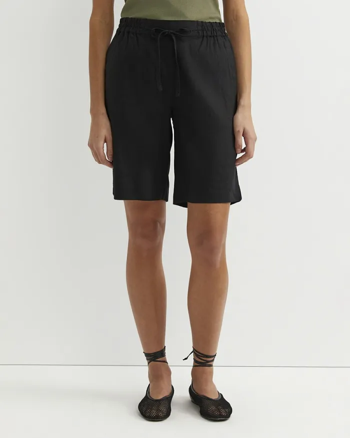 Women Sportscraft Shorts Rosa Bead Trim Linen Short Black