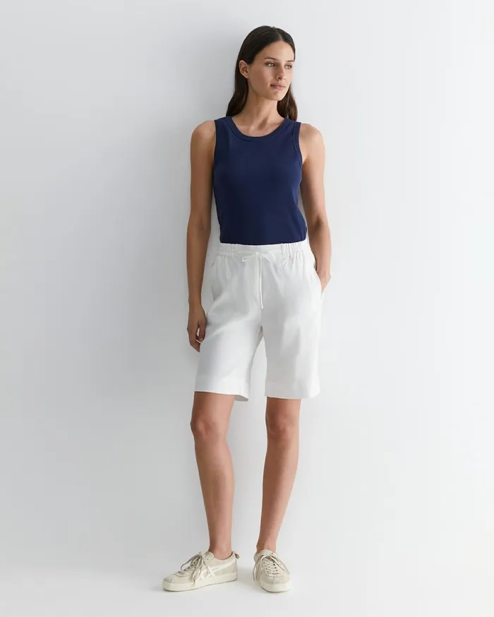 Women Sportscraft Shorts Rosa Linen Short White