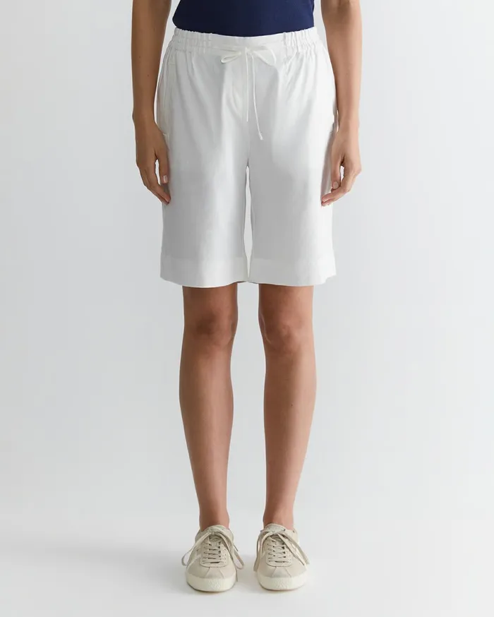 Women Sportscraft Shorts Rosa Linen Short White