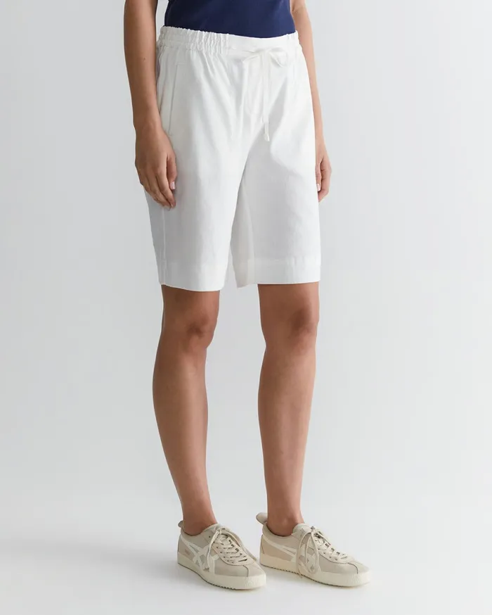 Women Sportscraft Shorts Rosa Linen Short White