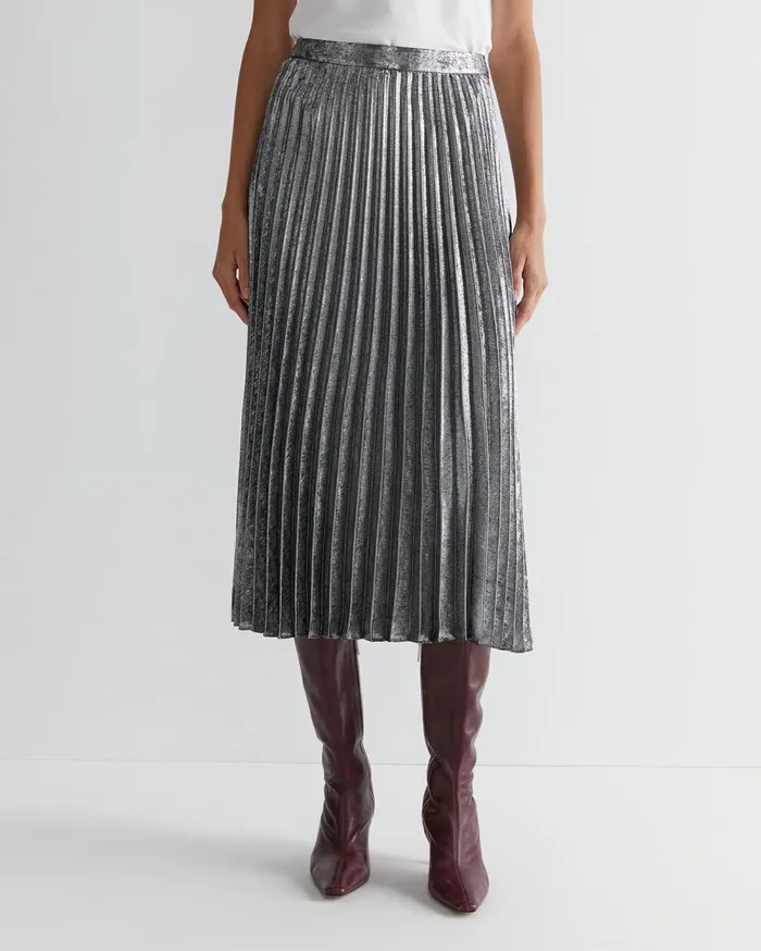 Women Sportscraft Skirts Emily Pleat Skirt Silver