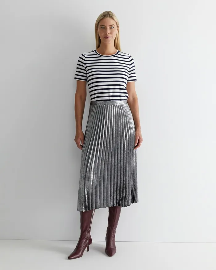 Women Sportscraft Skirts Emily Pleat Skirt Silver