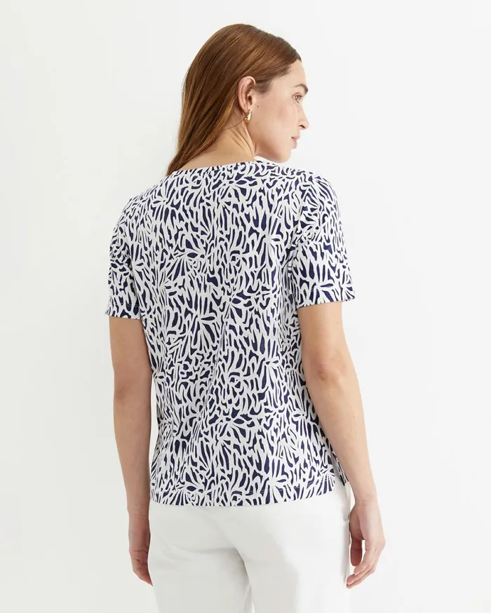Women Sportscraft Tops and Tees Adriana Mercerised Tee Whitenavy