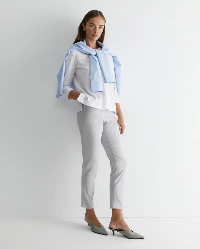 Women Sportscraft Tops and Tees Cotton Crew 3 Quarter Sleeve TShirt White