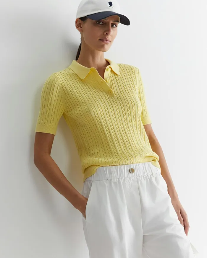 Women Sportscraft Tops and Tees Elka Cable Polo Sun