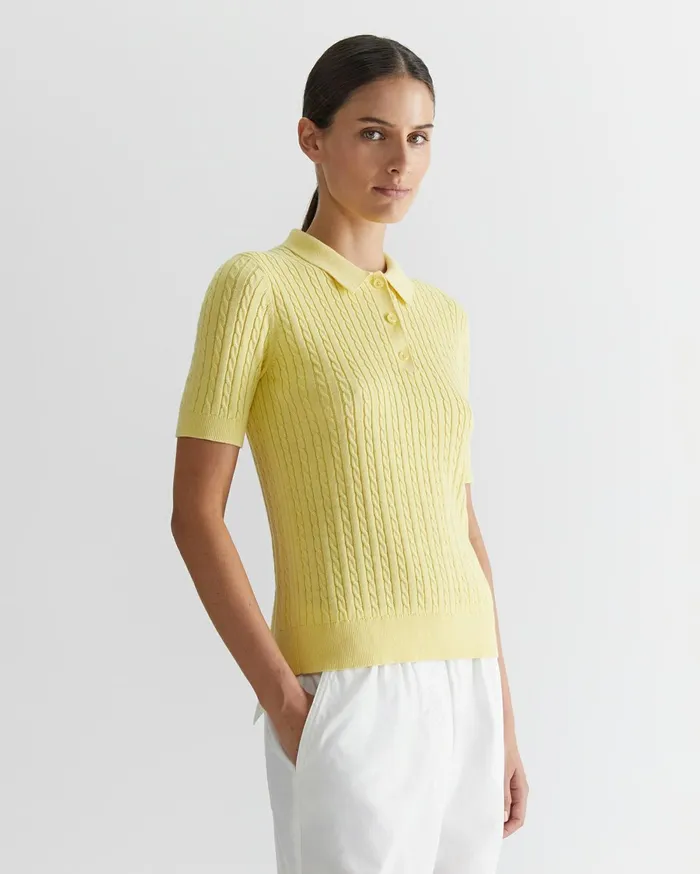 Women Sportscraft Tops and Tees Elka Cable Polo Sun