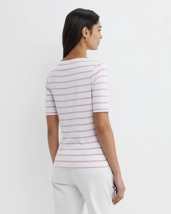 Women Sportscraft Tops and Tees Heidi Boat Neck Top Whitepink