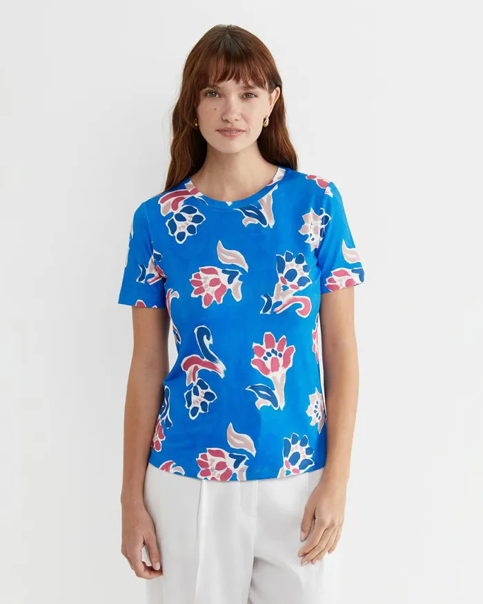 Women Sportscraft Tops and Tees Leighton Liberty Tee Blue Multi