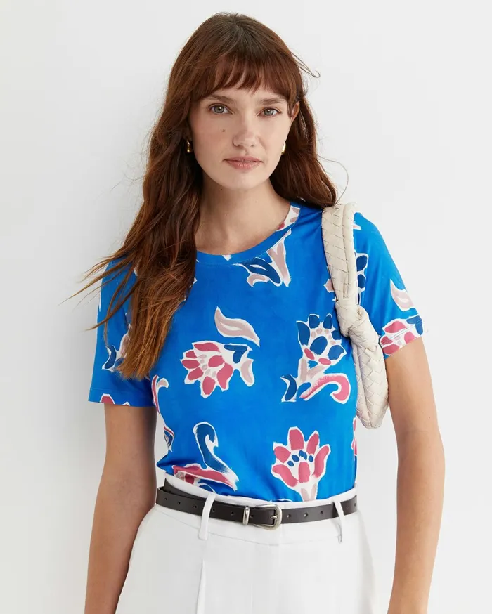 Women Sportscraft Tops and Tees Leighton Liberty Tee Blue Multi