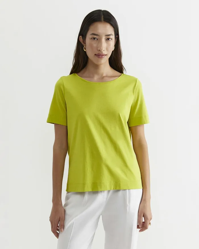 Women Sportscraft Tops and Tees Mercerised Cotton Tee Celery