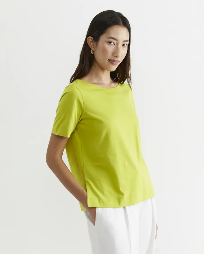 Women Sportscraft Tops and Tees Mercerised Cotton Tee Celery