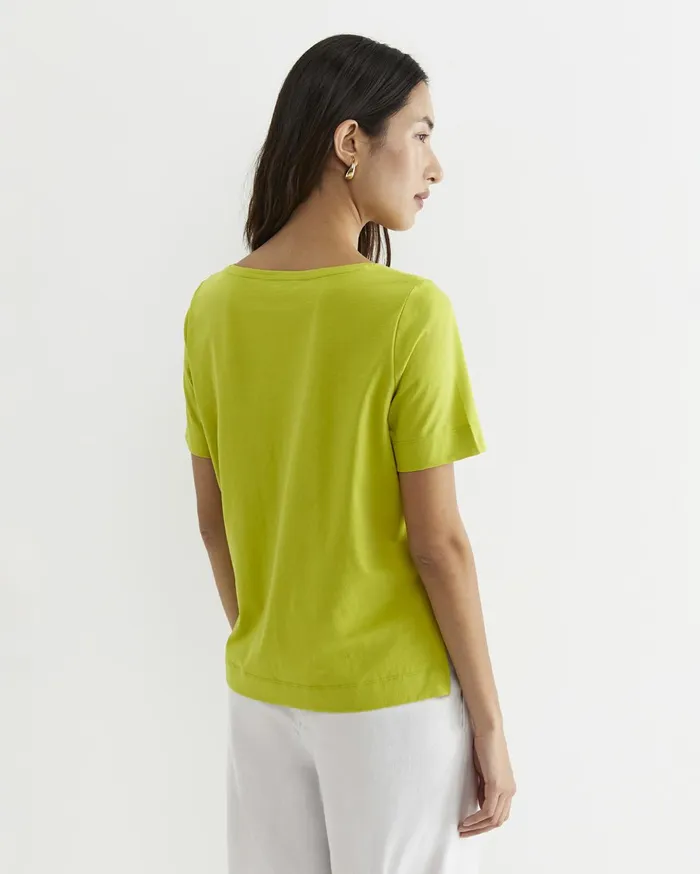 Women Sportscraft Tops and Tees Mercerised Cotton Tee Celery