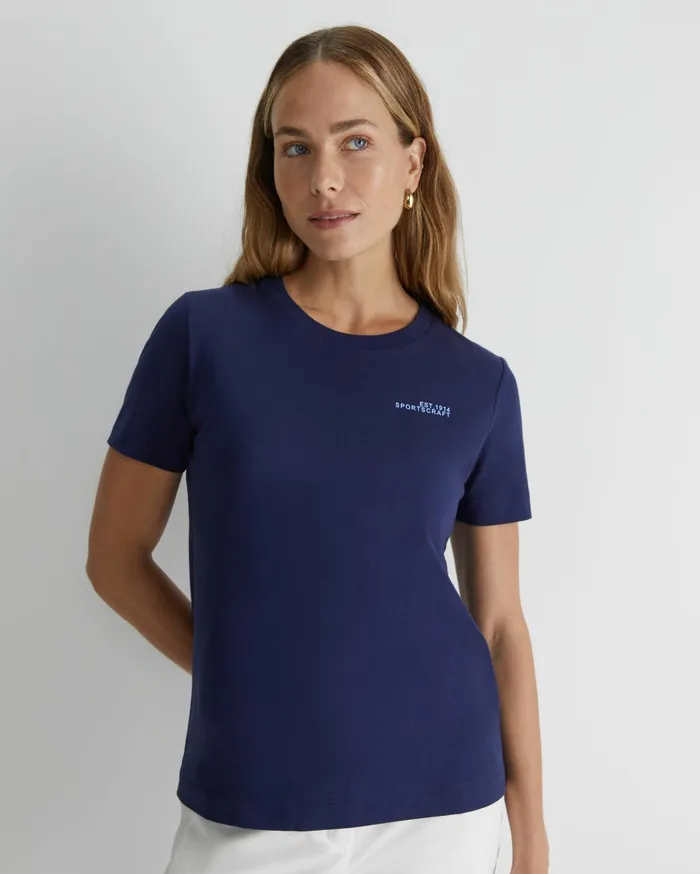 Women Sportscraft Tops and Tees SC Logo Tee Navy