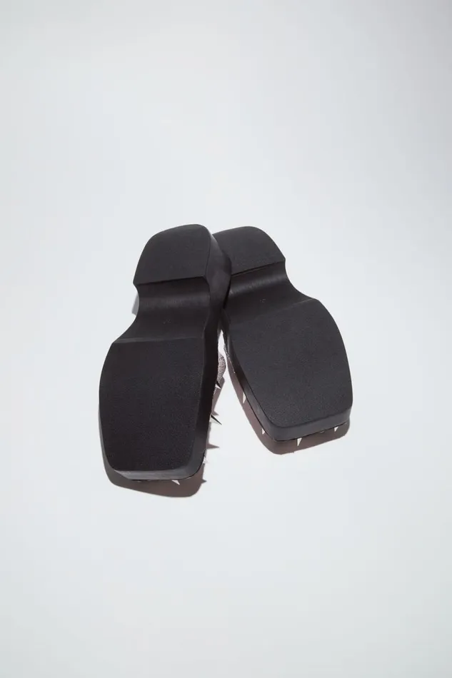 Women Suede Spike Clog Sandal Blackpink Acne Studios Shoes