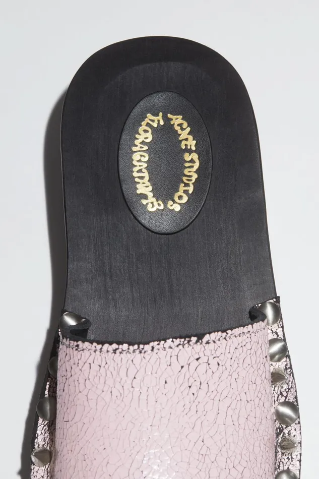 Women Suede Spike Clog Sandal Blackpink Acne Studios Shoes