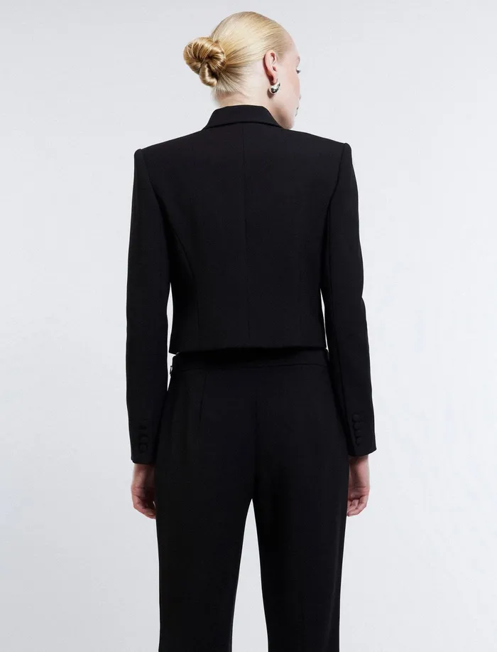 Women Suiting BCBG Cropped Blazer Black