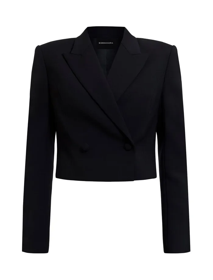 Women Suiting BCBG Cropped Blazer Black