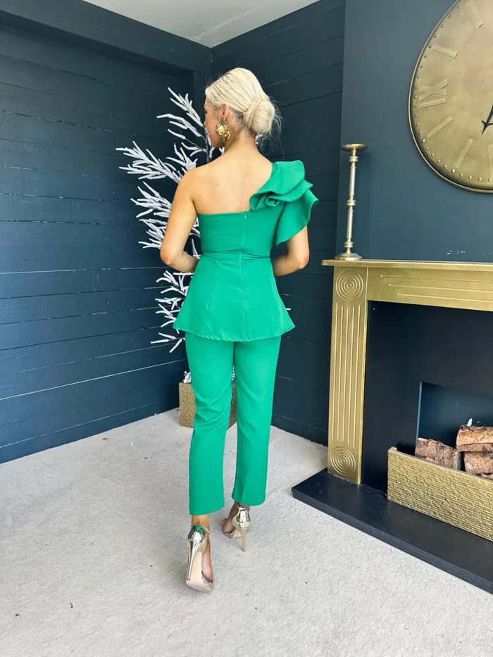 Women Suits and Blazers Canella Lane Addison Occasion 2 Piece Emerald