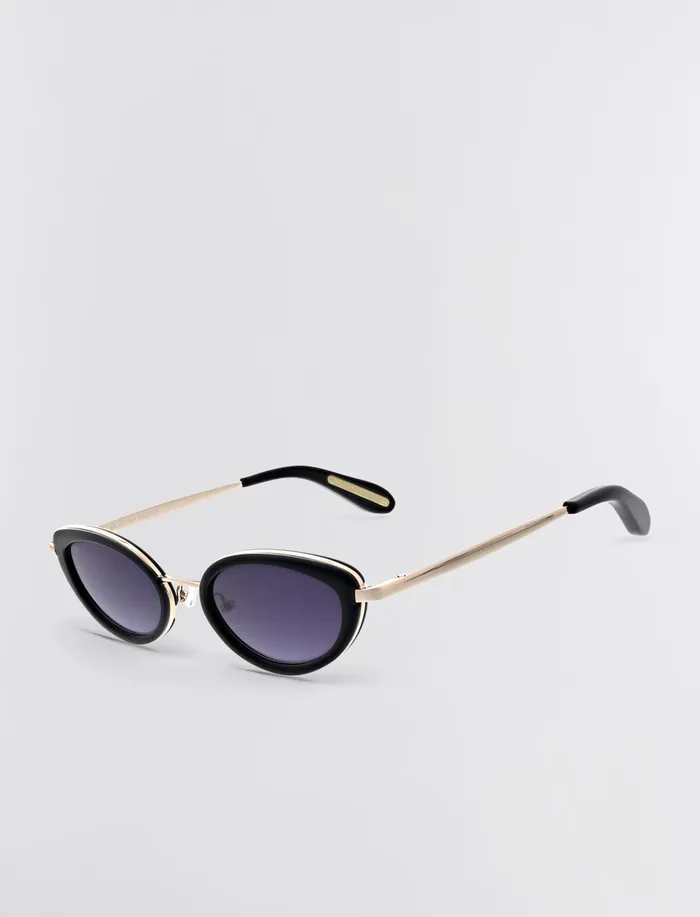 Women Sunglasses BCBG GoldBlack 1994 Oval Sunglasses Goldblack