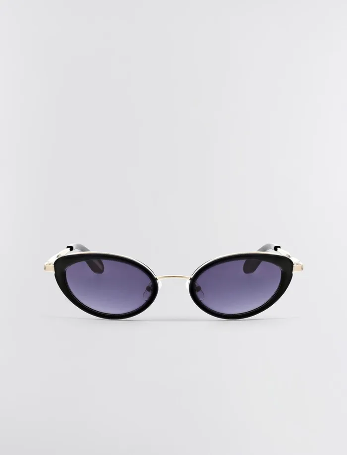 Women Sunglasses BCBG GoldBlack 1994 Oval Sunglasses Goldblack
