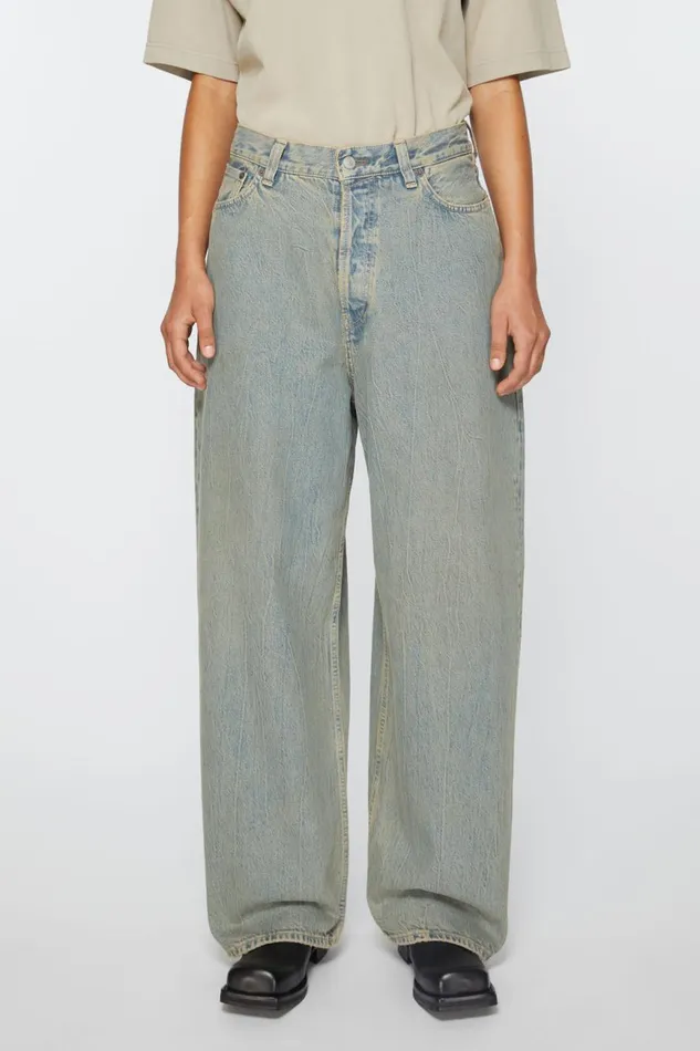 Women Super Baggy Fit Jeans 8211 2023F Bluebeige Acne Studios Jeans