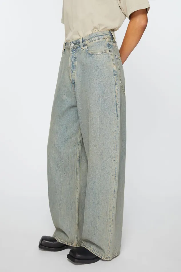 Women Super Baggy Fit Jeans 8211 2023F Bluebeige Acne Studios Jeans