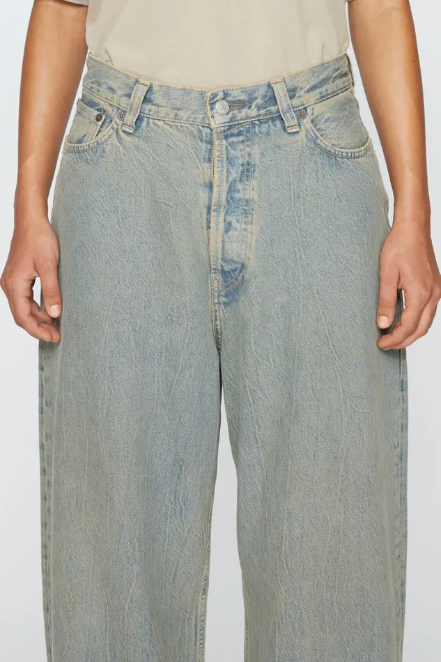 Women Super Baggy Fit Jeans 8211 2023F Bluebeige Acne Studios Jeans