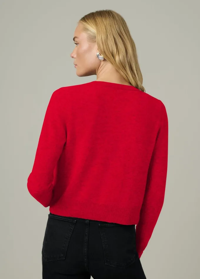 Women Sweaters Joe039s Jeans THE DANI CASHMERE CARDIGAN Holiday Red