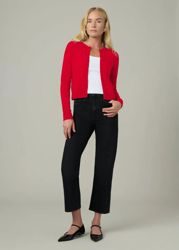 Women Sweaters Joe039s Jeans THE DANI CASHMERE CARDIGAN Holiday Red