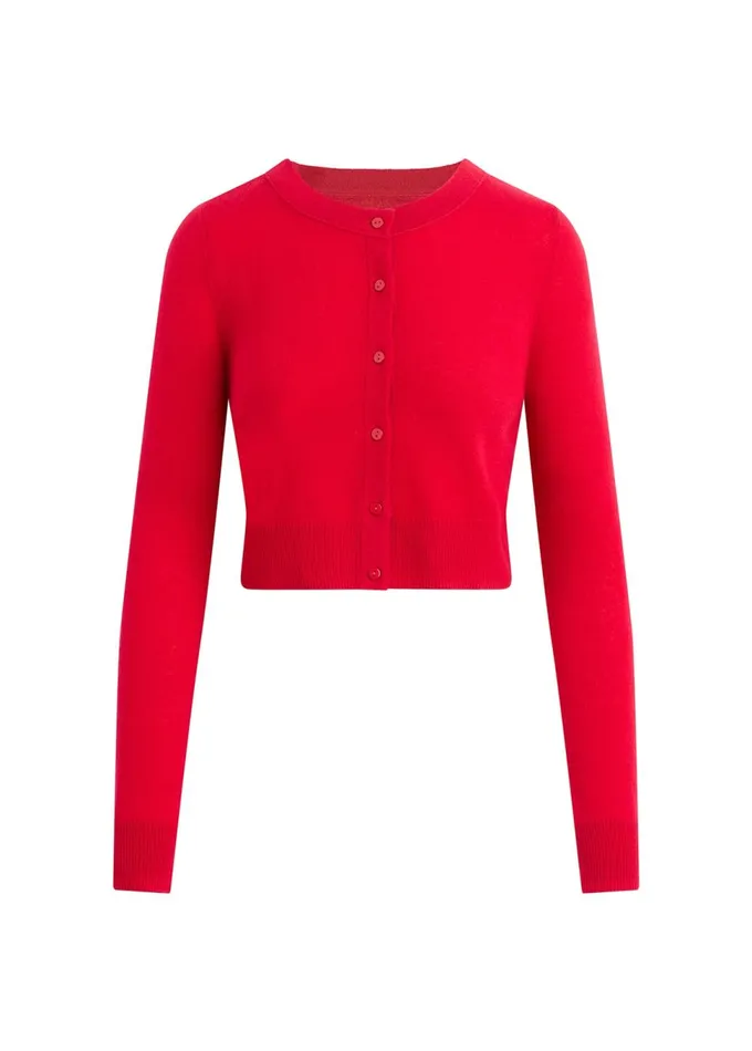 Women Sweaters Joe039s Jeans THE DANI CASHMERE CARDIGAN Holiday Red