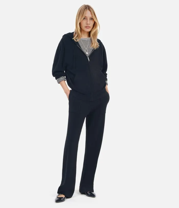 Women Sweaters THE KOOPLES Black Wool And Cashmere Hoodie