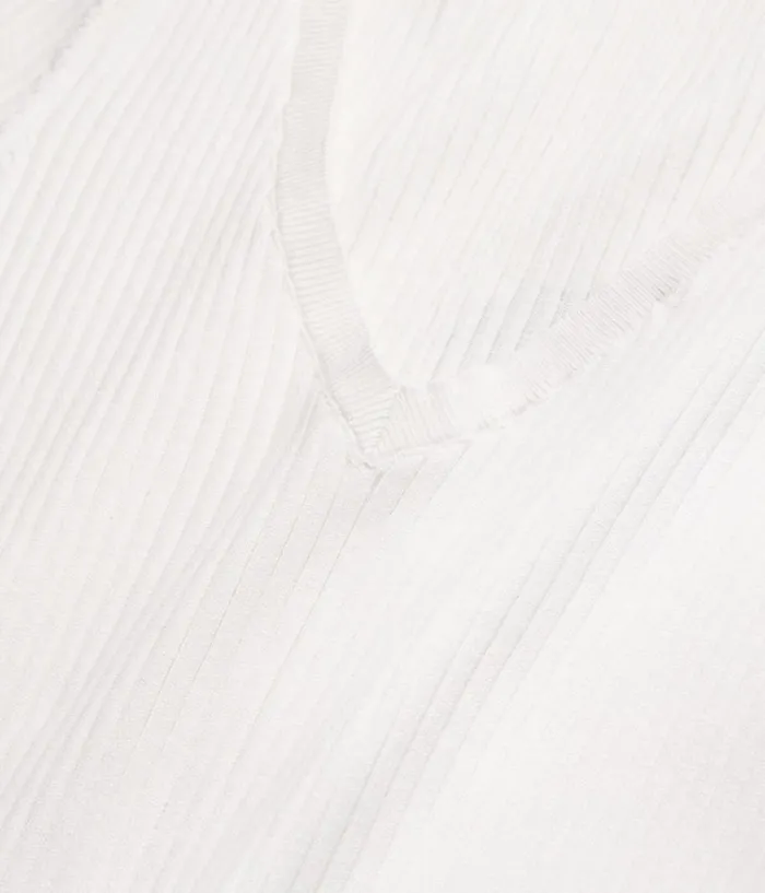 Women Sweaters THE KOOPLES Ecru Ribbed Knit Sweater Women Sweaters THE KOOPLES Ecru Ribbed Knit Sweater